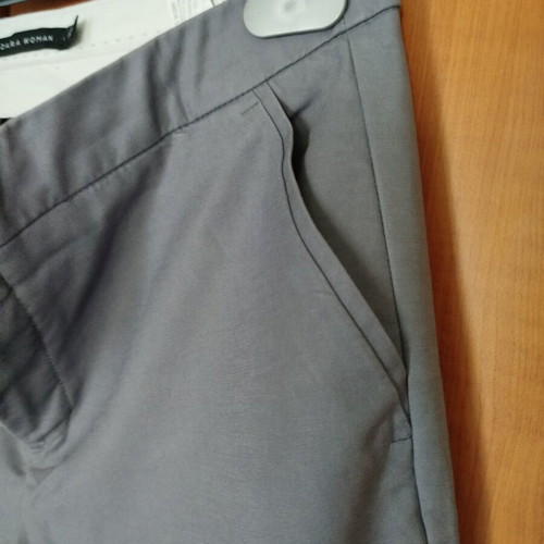 Zara women's straight-leg pants grey like new size 36-38