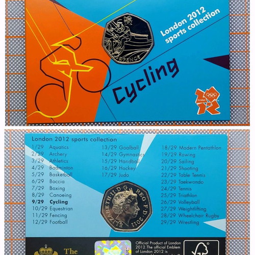 London 2012 Olympic Cyclist Collector Coin
