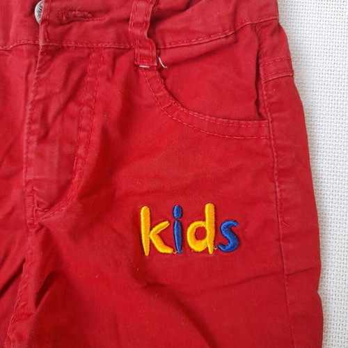 Children's red summer shorts used for 2 years old