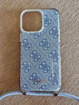 Guess iPhone 15 Pro Max case like new with strap