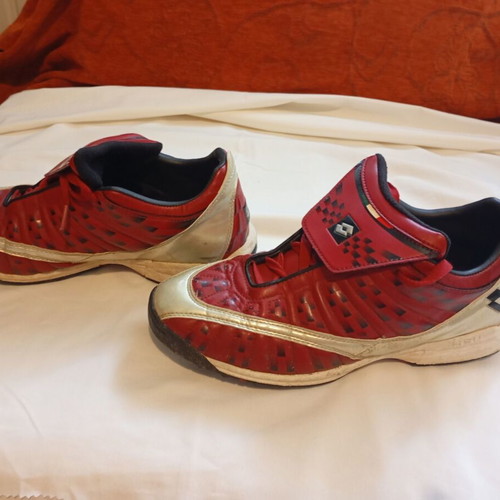 Lotto Sheva Pro vintage football shoes used, size EU44, red and silver