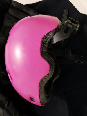 Oxelo kids girls helmet like new, pink, size 47-52 cm