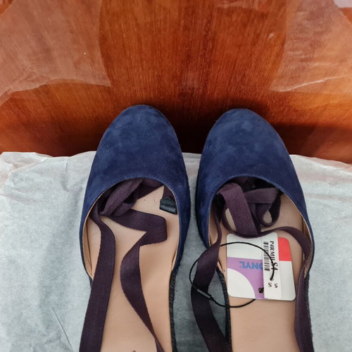 Nak low anatomical leather platform sandals size 40 new, blue