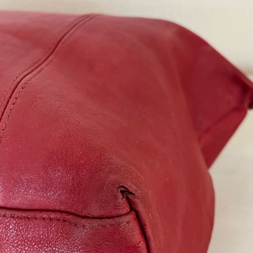 Longchamp Pliage bag model M used, red crossbody
