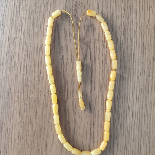 Amber komboloi, 33 beads, Baltic royal amber
