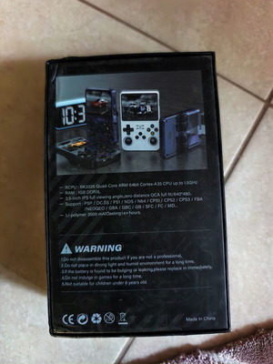R36S retro game console blue, 64GB