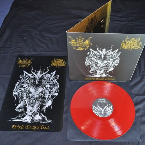 Unholy Wrath of Goat Split Red Vinyl LP new edition