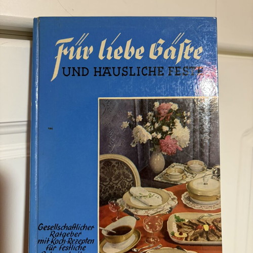 Kochbuch used, German cookbook with yellowed pages