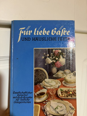 Kochbuch used, German cookbook with yellowed pages