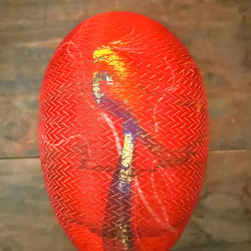 Easter egg hand-painted used, Greek made 60s-70s