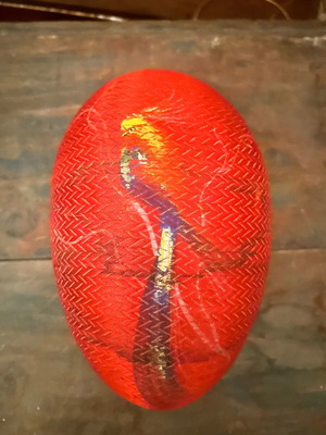 Easter egg hand-painted used, Greek made 60s-70s