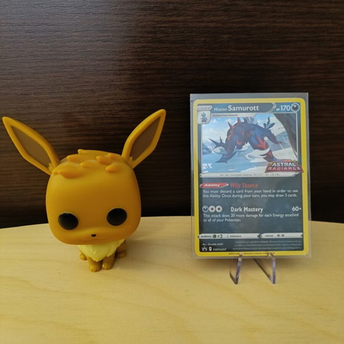 Hisuian Samurott SWSH 207 black star promo card with Astral Radiance stamp