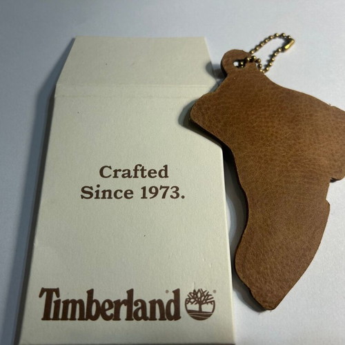 Timberland keychain new leather brown