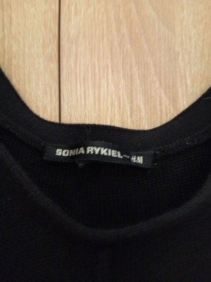 Φόρεμα Sonia Rykiel for H&M μαύρο βαμβακερό πλεκτό μέγεθος XL σαν καινούργιο