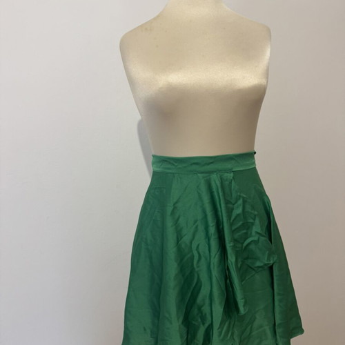 Satin skirt new, green, one size, ties like a pareo