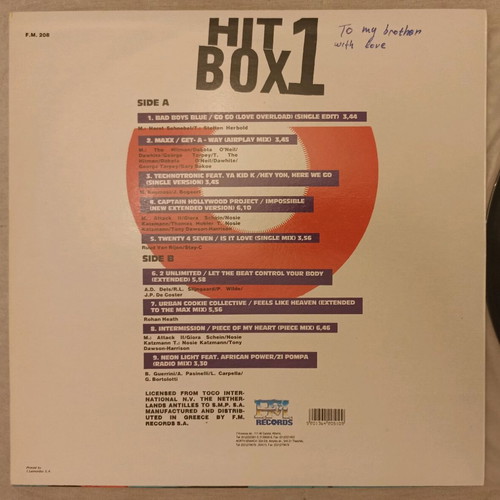 Hit Box No 1 LP used, electronic