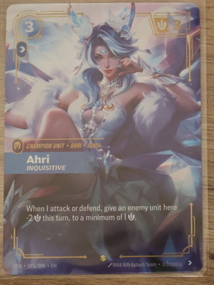 Ahri Inquisitive Riftbound TCG κάρτα καινούργια