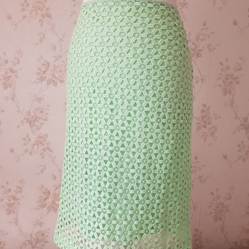 Zara skirt XL used, synthetic guipure light green
