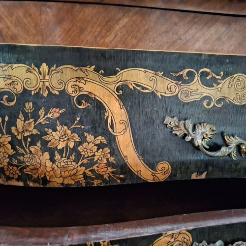 Dresser used with marble top and brass decorative details