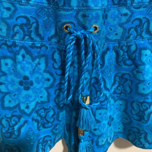 Juicy Couture blue terry shortsuit like new with ruffles and drawstring