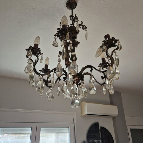 Vintage crystal chandeliers like new, set of 3 pieces