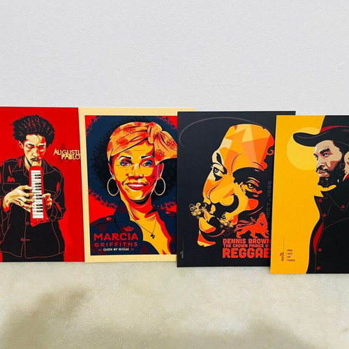 Reggae Art Postcards set of 8, 13×18 cm, new