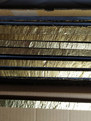 Listello natural stone new, gold or silver, 1.5x30 cm