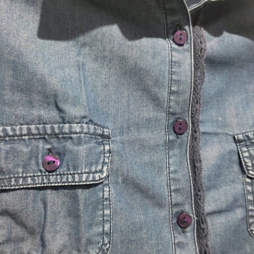 DKNY denim shirt for girl 12 years used, blue, XS