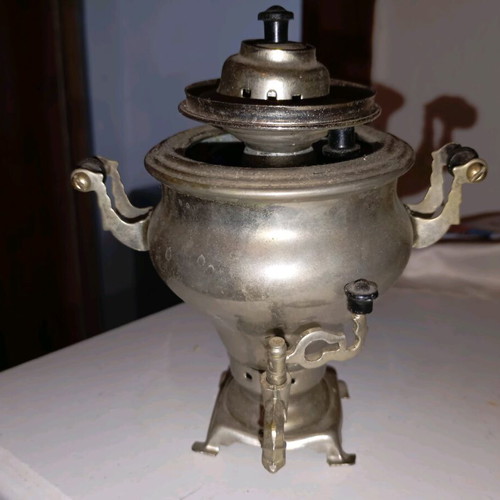 Russian samovar used, decorative and handmade