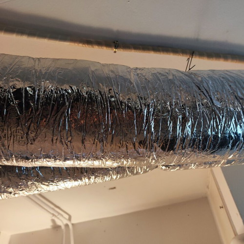 Flexible ventilation ducts like new, 4 packs of 10 meters, insulated