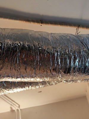 Flexible ventilation ducts like new, 4 packs of 10 meters, insulated