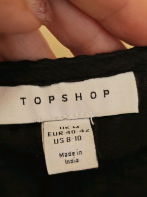 Asos set top and skirt black like new