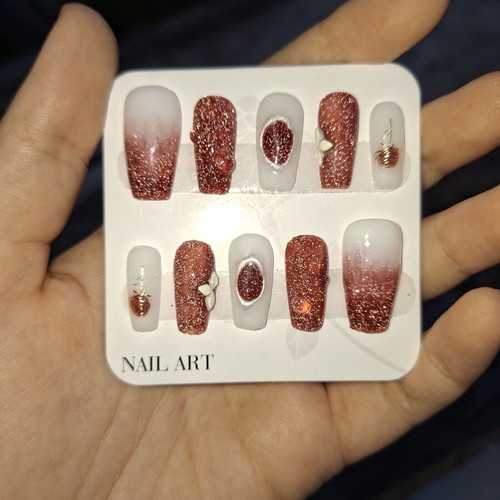 Press On Nails set with application tools new