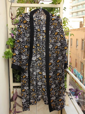 Kimono jacket with flowers new size M