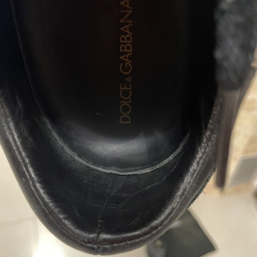 Dolce & Gabbana Italia low-top leather sneakers, black