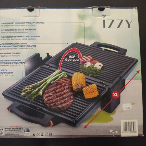 Izzy Greek Grill sandwich maker with removable plates 2100W gray