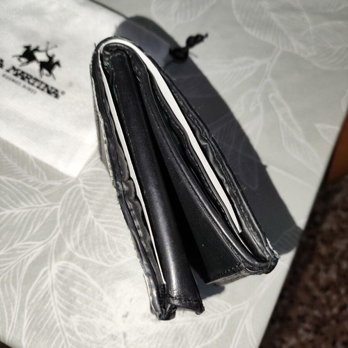 La Martina men's wallet used, gray and black