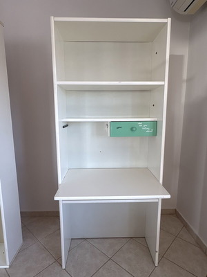 Desk with shelves used, height 1.90 m