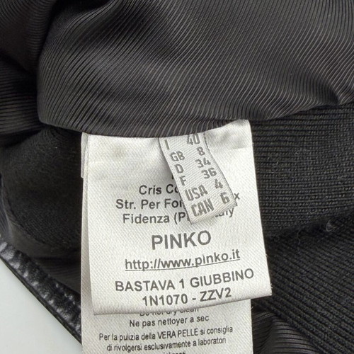 Pinko Bastava 1 Giubbino leather biker jacket like new, black