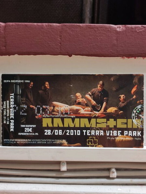 Rammstein Ticket 28/6/2010 like new, Terra Vibe Park