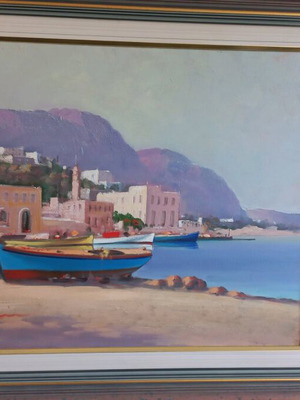 Oil painting signed by Dimitris Antoniou like new