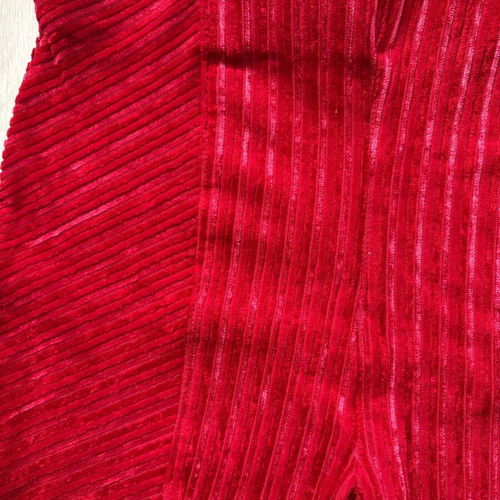 Free People Retro 70s Boho Penny Pull-On Velvet Flare Pants, red corduroy, small