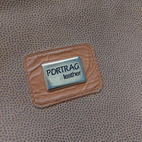 Vintage PORTRAG handbag used, beige-brown synthetic leather