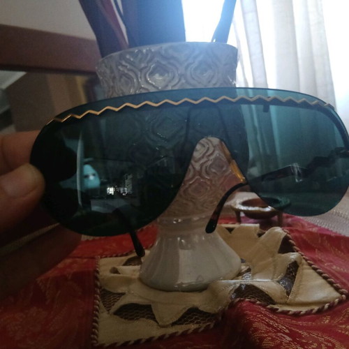 Paloma Picasso sunglasses used, black and gold