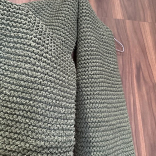 Knitted scarf handmade olive color new