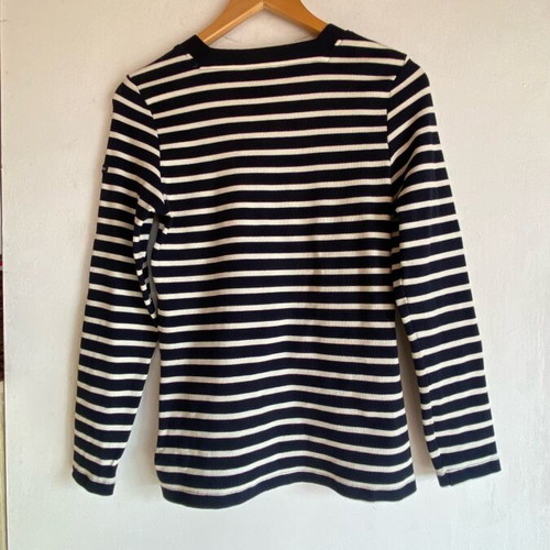 Saint James cotton pullover like new, classic navy and white