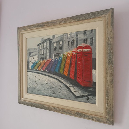 Oil painting on canvas used, 55x44 cm with frame