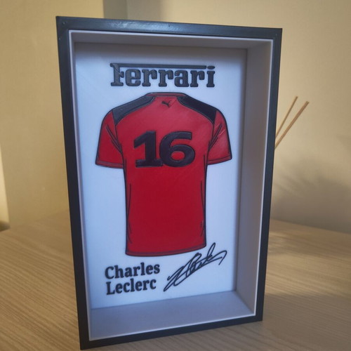 Ferrari F1 Charles Leclerc 3D printed decorative frame like new