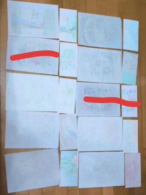 Letter sets used, pack of eight
