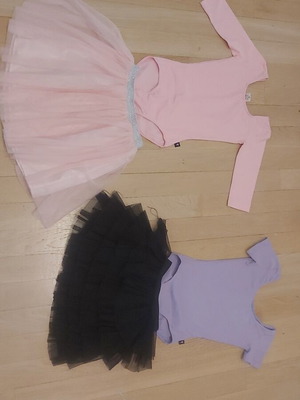 Kapola bodysuits and Zara skirts like new, set of 4 for ages 6-8
